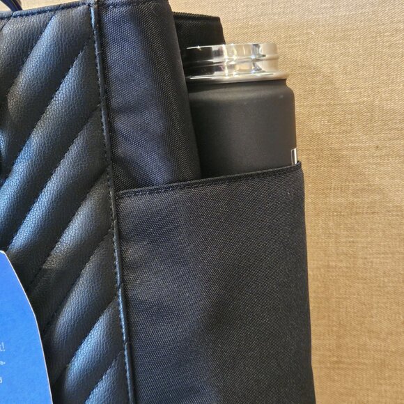 Minkeeblue Ella Tote NWT  Black Vegan Leather - discontinued hard to find design - Picture 6 of 16